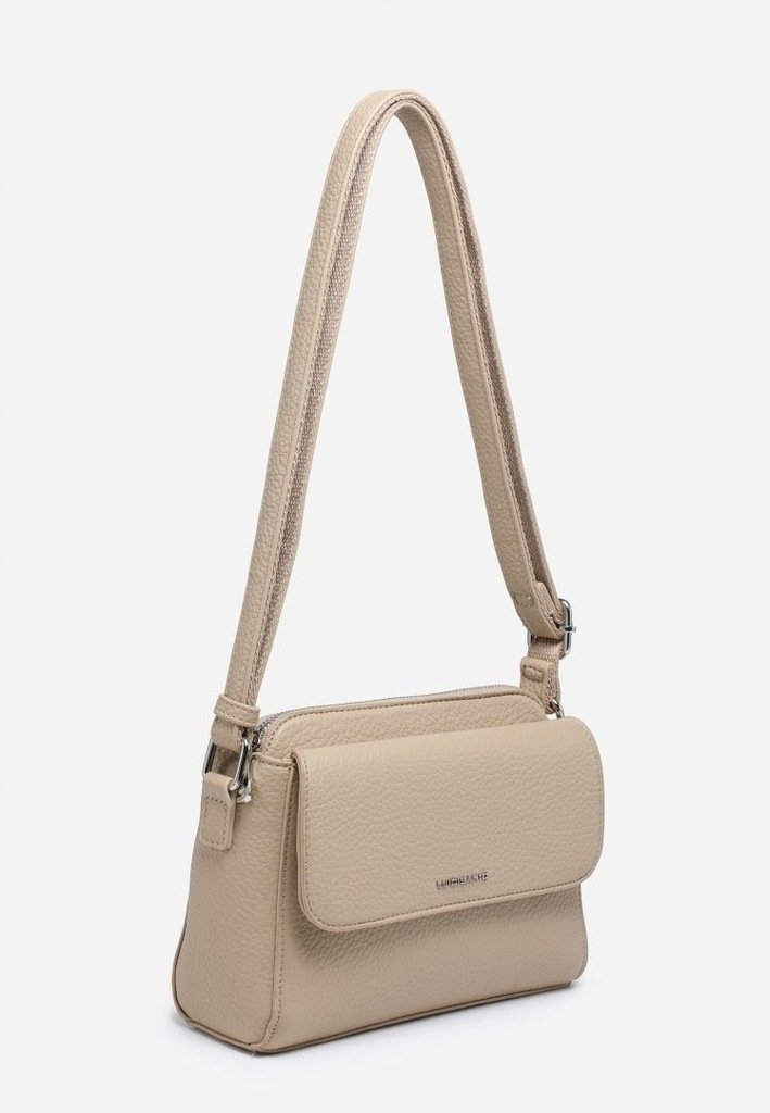Torebka Damska Beżowa Listonoszka LUIGISANTO na Ramię Skóra Ekologiczna