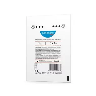 Paso TRADING SP. Z O.O. Pasocare Med plaster opatrunkowy jałowy 5x 7 cm 1 sztuka 9072840 - Apteczki i materiały opatrunkowe - miniaturka - grafika 1