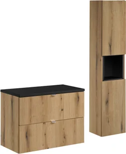 Zestaw meblowy 80cm z blatem i Szafką wysoką - Meble łazienkowe - miniaturka - grafika 1
