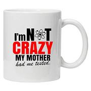 Herbata - I'm not Crazy My Mother had me Tested' - nowość 325 ml prezent kubek do picia i pudełko prezentowe zestaw herbata kawa do pracy biurowej domu - miniaturka - grafika 1