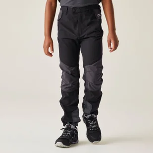 Regatta Spodnie dziecięce trekkingowe Tech Mountain Czarno-szary, Rozmiar: 176 cm - Spodnie i spodenki dla chłopców - miniaturka - grafika 1