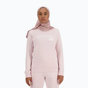 Bluza damska New Balance Classic Core Fleece Crew stone pink - Bluzy damskie - miniaturka - grafika 1