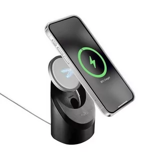 Puro MagStand - Aluminiowa podstawka do ładowarki Apple MagSafe HMAG1BLK - Ładowarki do telefonów - miniaturka - grafika 1