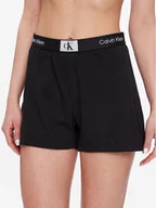 Piżamy damskie - Calvin Klein Underwear Szorty piżamowe 000QS6947E Czarny Regular Fit - miniaturka - grafika 1