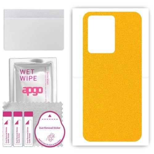 folia naklejka skórka strukturalna na TYŁ do Honor 100 - Żółty Pastel Matowy - apgo SKINS