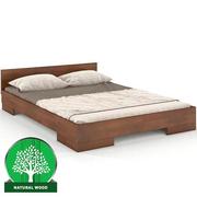 Łóżka - Łóżko drewniane bukowe Skandica Spectrum niskie 200x200 orzech - miniaturka - grafika 1