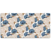 Podkładki na biurko - Duża podkładka na biurko Niebieskie kwiaty 120x60cm, Dywanomat - miniaturka - grafika 1