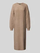 Sukienki - Sukienka z dzianiny z bufiastymi rękawami model ‘MAGGY’ - miniaturka - grafika 1