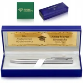 Długopisy - SREBRNY DŁUGOPIS WATERMAN STAL + PUDEŁKO Z GRAWEREM NA PREZNT - miniaturka - grafika 1