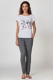 Komplet damski t-shirt + luzne spodnie - Komplety damskie - miniaturka - grafika 1