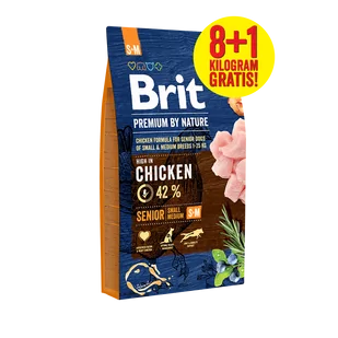 Brit Premium by Nature Senior S+M 8 kg - Sucha karma dla psów - miniaturka - grafika 1