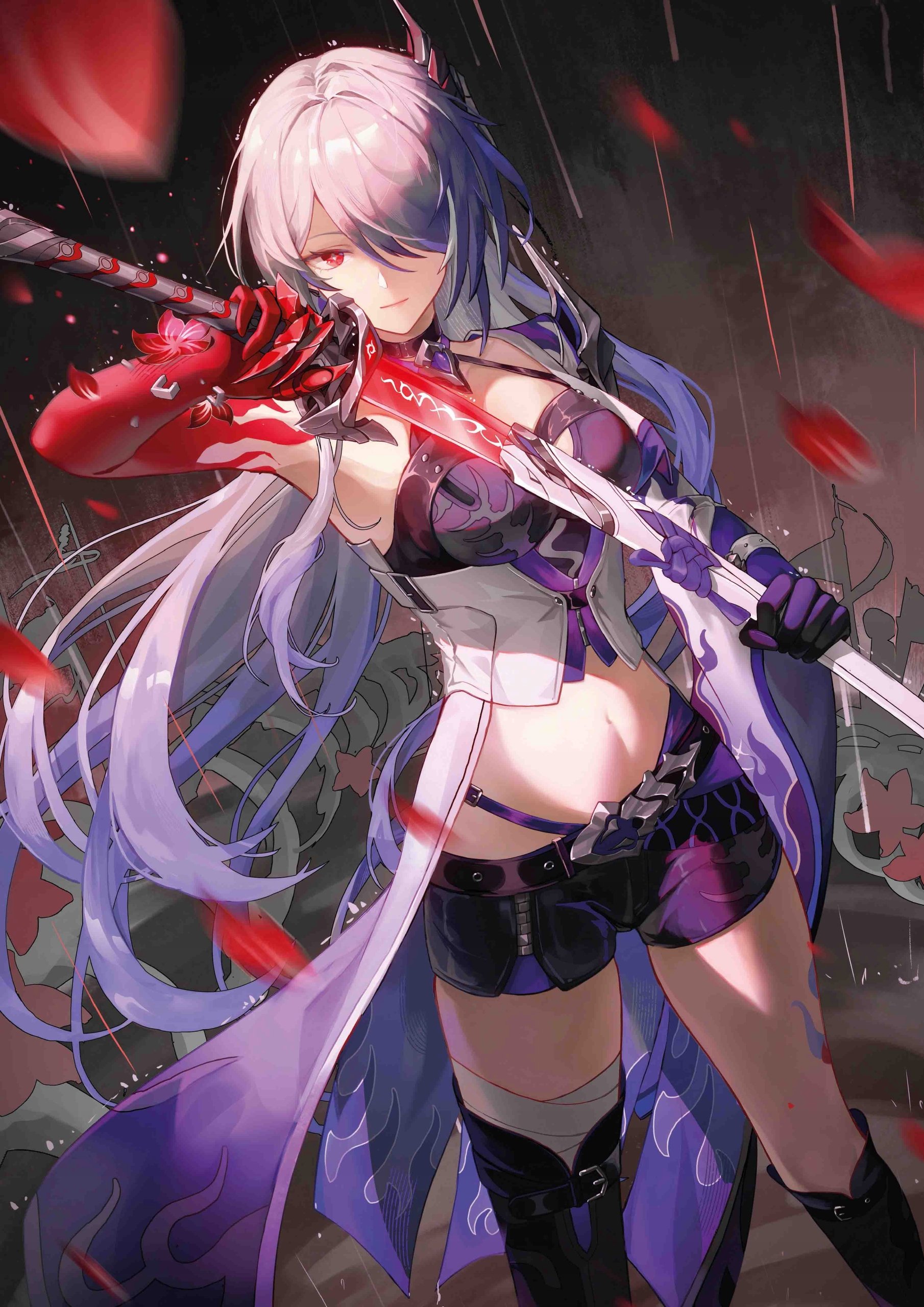 Plakat A3 Honkai Star Rail Hsr Anime Gra Acheron Raiden Bosenmori Mei
