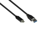 Kable USB - Alcasa GC-M0130 kabel USB USB 3.2 Gen 1 (3.1 Gen 1) 5 m USB A USB C Czarny - miniaturka - grafika 1