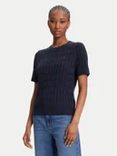 Swetry damskie - Tommy Hilfiger Sweter WW0WW45656 Granatowy Regular Fit - miniaturka - grafika 1