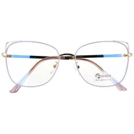 Okulary korekcyjne, oprawki, szkła - Okulary kocie do komputera damskie z filtrem BLUE Light zerówki 2573-4 - miniaturka - grafika 1