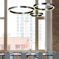 Lampy sufitowe - step into design Lampa wisząca CIRCLE 40+60+60 LED NIKIEL NA 1 PODSUFITCE Step Into Design ST-8848-40+60+60 nickel - miniaturka - grafika 1