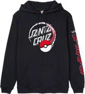 Bluzy męskie - bluza męska SANTA CRUZ POKE BALL DOT HOOD Black - miniaturka - grafika 1