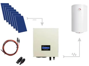 Zestaw do grzania wody w bojlerach 2850W AZO00D1313 7xPV Mono, przetwornica ECO Solar Boost MPPT PRO (2 x kabel 25m + złącza MC4) - Panele fotowoltaiczne - miniaturka - grafika 2