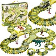 Zabawki konstrukcyjne - Tor wyścigowy park dinozaurów zestaw 120 elementów zabawka dla dzieci - miniaturka - grafika 1