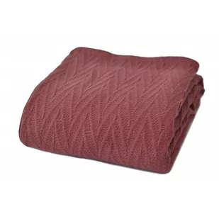 Pled Koc W Jodełkę Marcus 130X170 Ciemny Róż Teracota - Koce - miniaturka - grafika 1