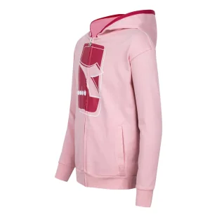 Zestaw dresowy dziecięcy DIADORA JU. TRACKSUIT HOODIE FZ ELEMENTS - Bluzy dla dziewczynek - miniaturka - grafika 2