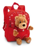 Plecaki szkolne i tornistry - NICI 61617 plecak z pluszowym misiem Berni FC Bayern Monachium, zdejmowana pluszowa zabawka, miękki, puszysty plecak przedszkolny z pluszakiem dla chłopców i dziewczynek, 21 x 26 cm, 25 cm, czerwony - miniaturka - grafika 1