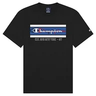 Koszulki męskie - Champion New York Męska koszulka z krótkim rękawem czarna męska koszulka z krótkim rękawem - miniaturka - grafika 1