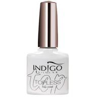 Lakiery hybrydowe - Indigo Topless Top Coat Ze Srebrnymi Drobinkami 7 ml - miniaturka - grafika 1