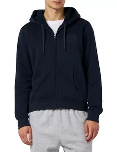 Emporio Armani Damska kurtka z kapturem Fuzzy Fleece Full Zip Jacket (2 sztuki), morski, S - Kurtki damskie - miniaturka - grafika 1