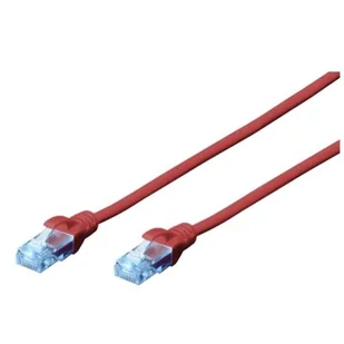 Digitus Kabel patch cord UTP, CAT.5E, czerwony,3 m, 15 LGW DK-1512-030/R - Patchcordy - miniaturka - grafika 1