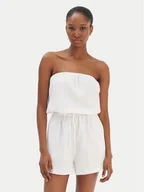Kombinezony - Seafolly Kombinezon Crinkle 55537-PS Biały Regular Fit - miniaturka - grafika 1