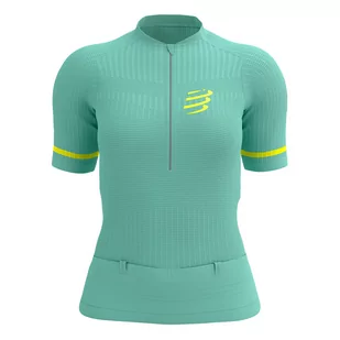 COMPRESSPORT Koszulka kompresyjna do biegania damska TRAIL POSTURAL SS TOP shell blue - Koszulki sportowe męskie - miniaturka - grafika 1