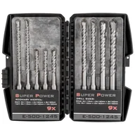 Wiertła - Zestaw Wierteł Do Betonu Sds+ 9 Sztuk Super Power - miniaturka - grafika 1