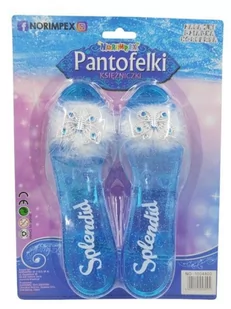 Pantofelki księżniczki niebieskie 1004800 NORIMPEX - Zabawy w naśladowanie dorosłych - miniaturka - grafika 1
