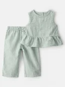 Kaftaniki dla niemowląt - carter's 2-częściowy zestaw w kolorze zielonym - miniaturka - grafika 1