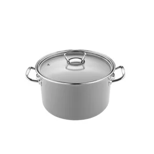 Garnek emaliowany prosty PRIMARIO szary pokrywka 16 cm 2,1 l - Garnki - miniaturka - grafika 1