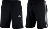 Spodnie sportowe męskie - Adidas Spodenki męskie adidas Essentials Fleece 3-Stripes czarne IB4026 XL - miniaturka - grafika 1