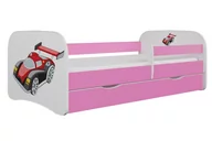 Łóżka dla dzieci i młodzieży - Łóżko dla dziecka, barierka, babydreams, auto wyścigowe, różowe - miniaturka - grafika 1