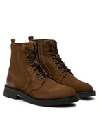 Buty zimowe męskie - Tommy Hilfiger Kozaki FM0FM05105 Brązowy - miniaturka - grafika 1
