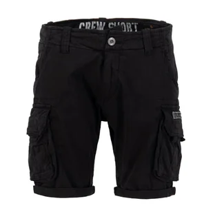 spodnie bojówki krótkie ALPHA INDUSTRIES - CREW SHORT BLACK-33 - Spodnie męskie - miniaturka - grafika 1