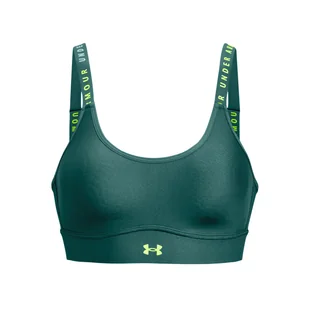 Damski Stanik sportowy UNDER ARMOUR UA INFINITY MID COVERED 1363353-722 – Zielony - Biustonosze - miniaturka - grafika 1