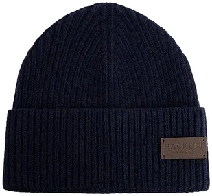 Hackett London Męska czapka typu beanie Cash, Niebieski (granatowy), Rozmiar uniwersalny - Czapki damskie - miniaturka - grafika 1