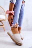 Espadryle damskie - Damskie Klasyczne Espadryle Big Star JJ274951 Biało-Szare-39 - miniaturka - grafika 1