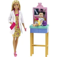 Lalki dla dziewczynek - Mattel Barbie Kariera. Lalka Pediatra zestaw - miniaturka - grafika 1