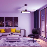 Wentylatory sufitowe - Mantra Iluminación Wentylator sufitowy LED Rafaga czarny DC cichy Ø 106cm CCT RGB - miniaturka - grafika 1