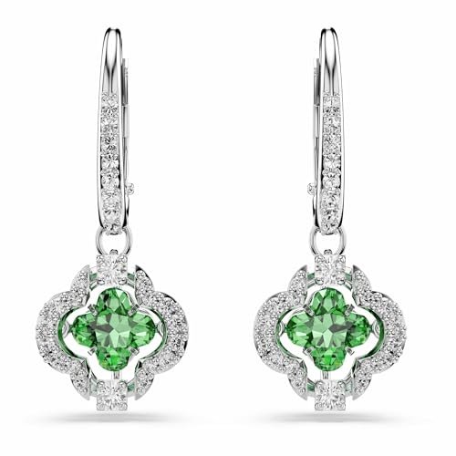 Swarovski Una Angelic Kolczyki Wiszące, Szlify Mieszane, Zielony, Powlekany Rodem