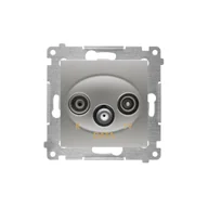 Gniazdka elektryczne - Kontakt Simon Gniazdo RTV / DATA SIMON 54 PREMIUM srebrny mat - miniaturka - grafika 1
