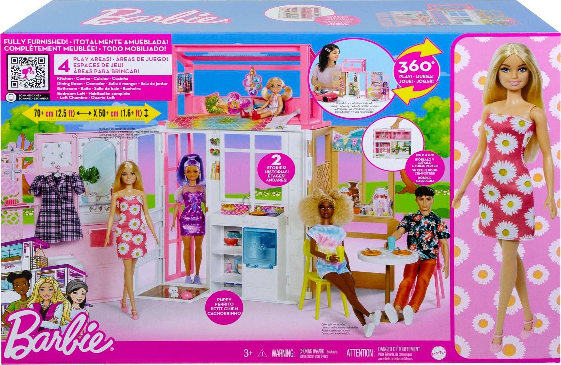 Mattel Domek dla lalek Mattel Barbie z Lalką w zestawie