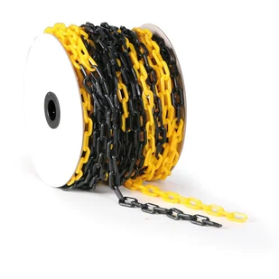 B2B Partner Łańcuch plastikowy, długość 50 m, czarno-żółty PC-6 yellow/black - Wyposażenie miejsc publicznych - miniaturka - grafika 1