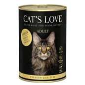 Mokra karma dla kotów - CAT'S LOVE mokra karma dla kota Adult Kurczak pur 12x400 g - miniaturka - grafika 1
